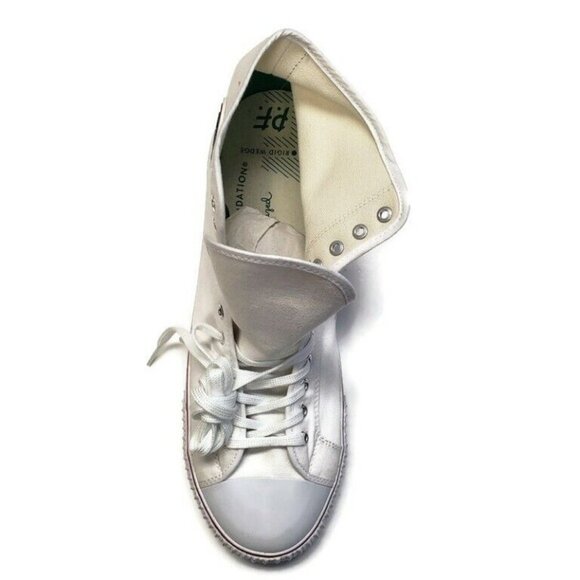 PJ Flyers By New Balance Mens Center Hi Fashion Canvas Sneakers White Size 17 - Picture 3 of 10